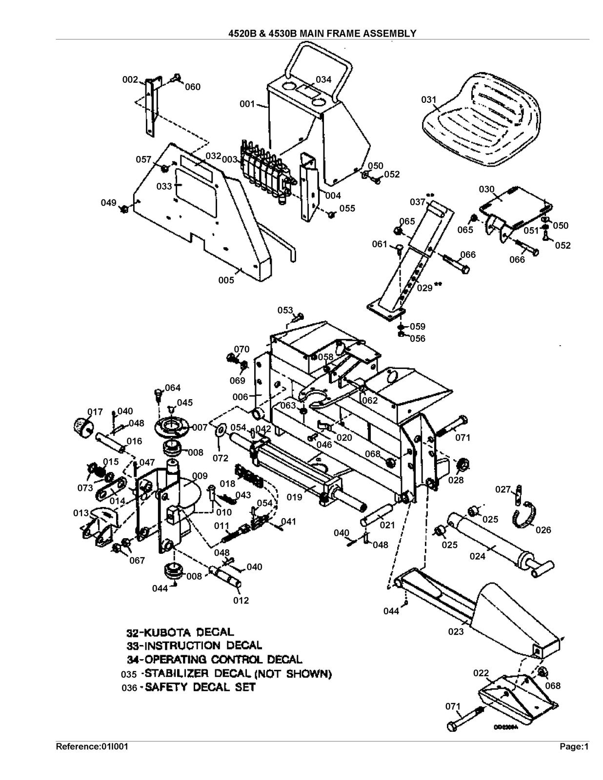 WOODS BL4520B L4530B Backhoe Illustrated Parts List Manual - WIRE BOUND - COVERS