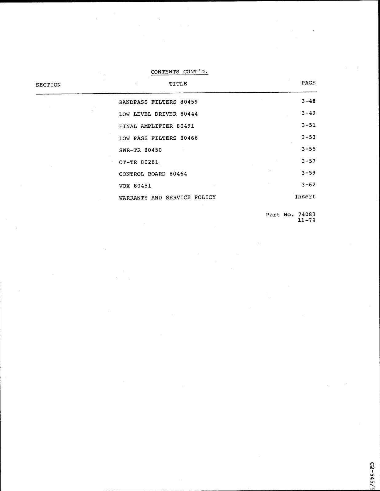 TEN TEC Omni A 545 Omni D_546 Original Series Owners Manual - WIRE BOUND