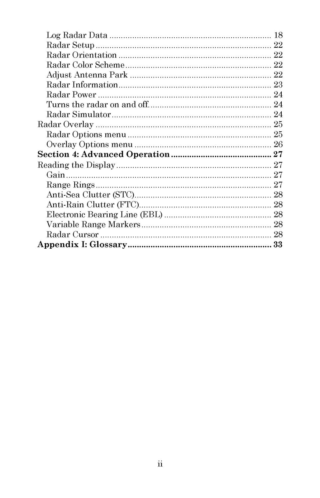 LOWRANCE Radar Operation Instruction Manual 2008 - WIRE BOUND - TOUGH COVERS