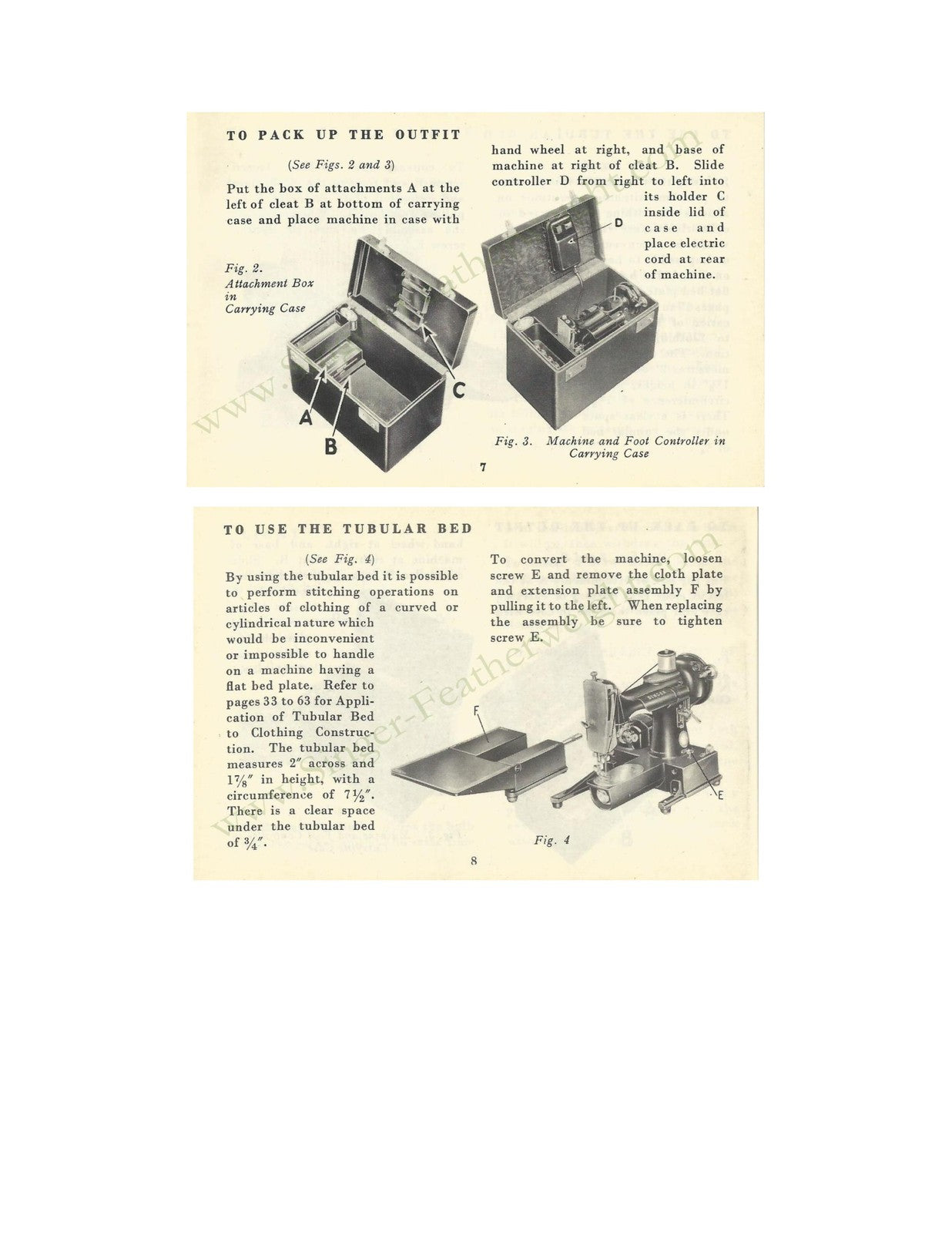 SINGER Featherweight 222K Instructions For Using Manual - WIRE BOUND - COVERS