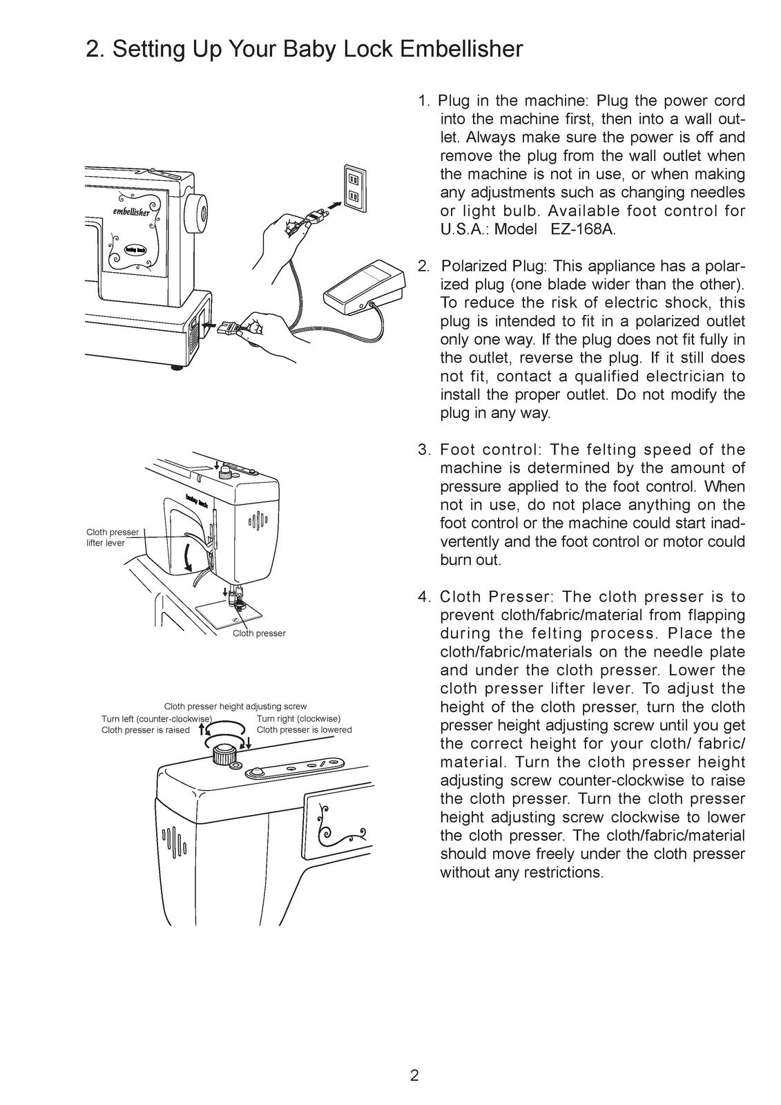 BABY LOCK Embellisher EMB12 Needle Felting Machine Instruction Manual - BOUND