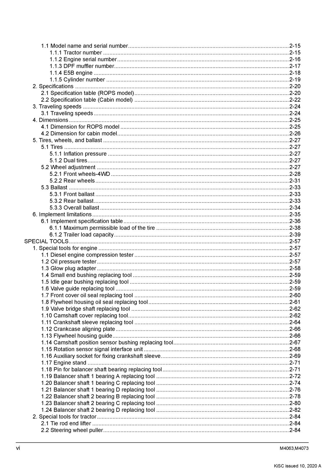 KUBOTA M4063 M4073 Tractor Workshop Manual 2020 - BOUND - COVERS - XL FOLDOUTS