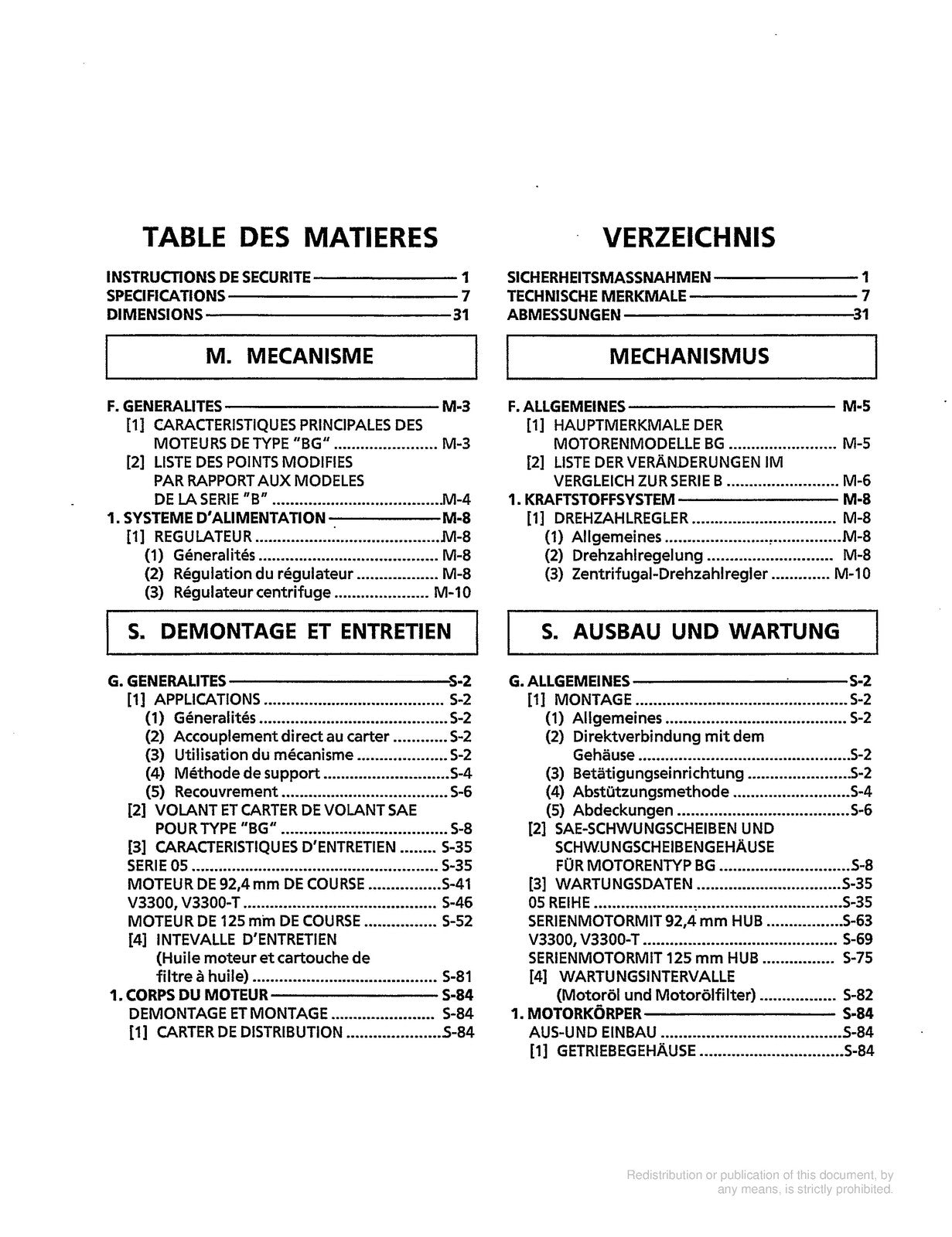 KUBOTA BG Series Diesel Engine Workshop Manual 2000 - WIRE BOUND - TOUGH COVERS
