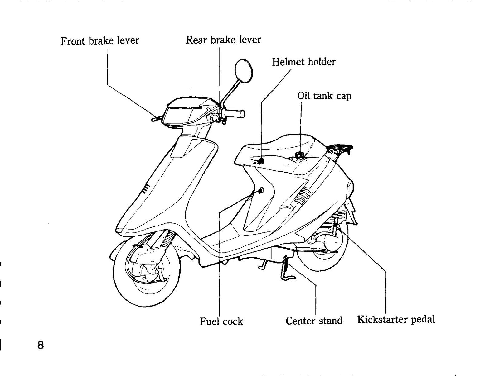 HONDA Elite SE50 SE50M Scooter Owners Manual 1988 - BOUND - COVERS - XL FOLDOUTS