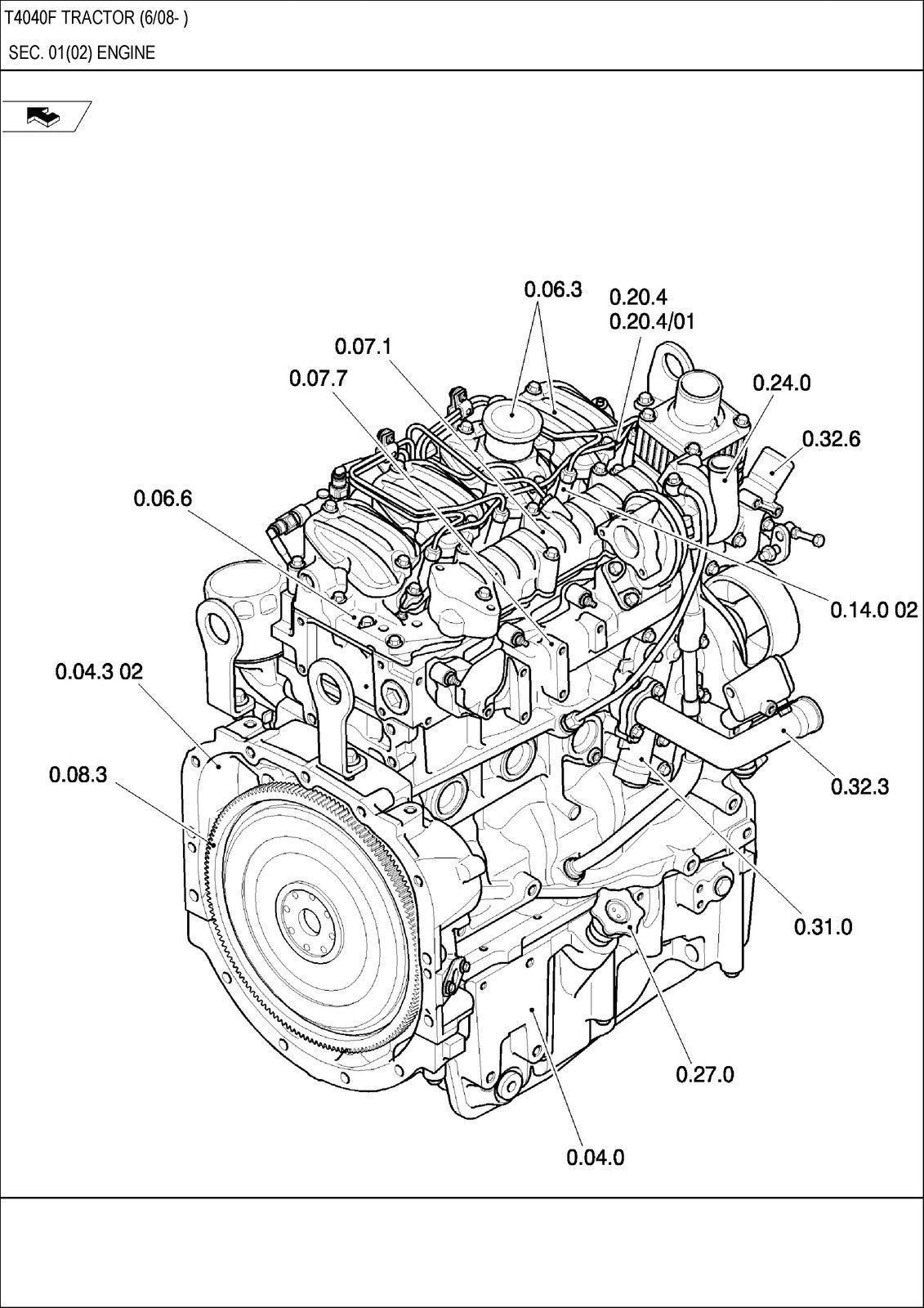 NEW HOLLAND T4040F Tractor Parts Catalogue Manual - WIRE BOUND - TOUGH COVERS