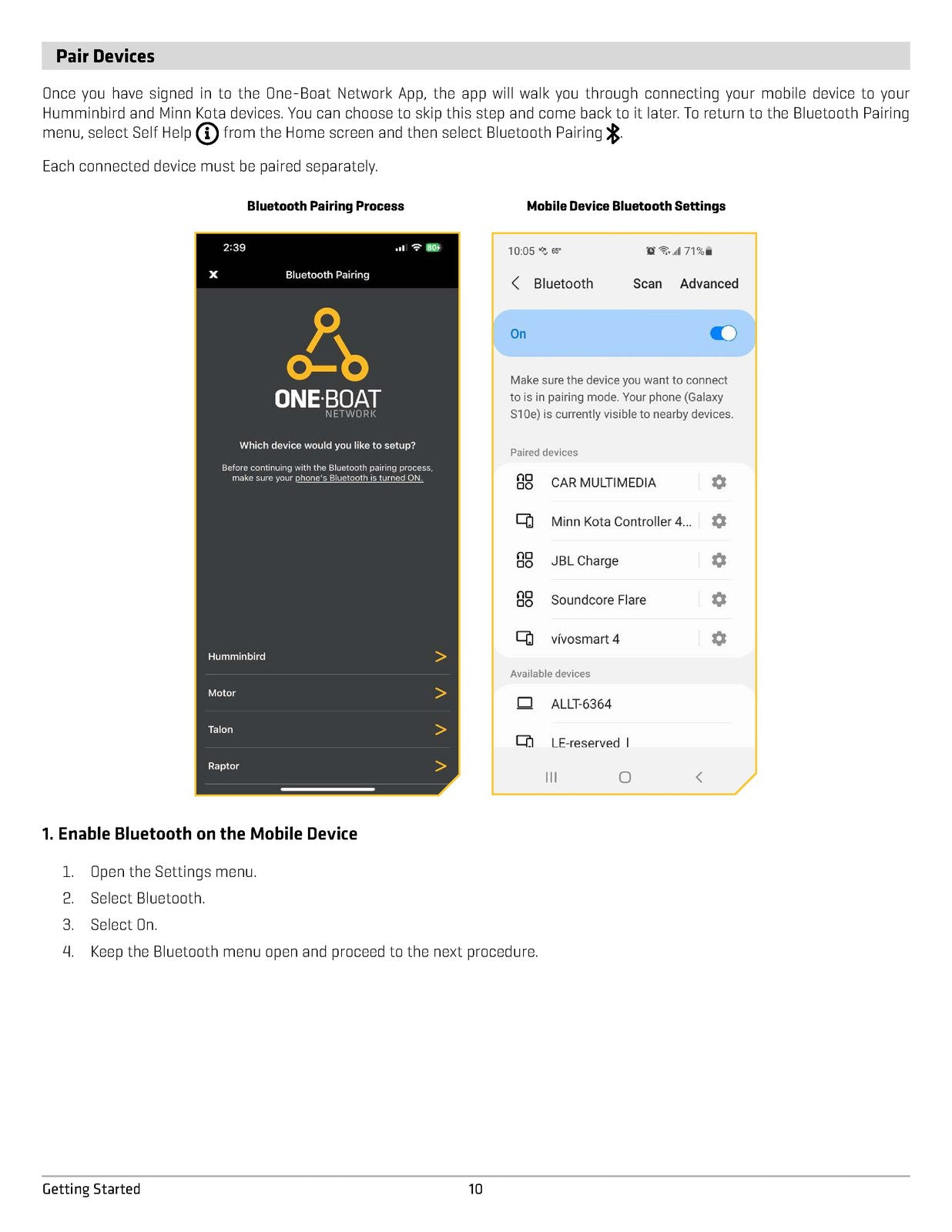 MINN KOTA HUMMINBIRD One-Boat Network App Operators Guide - WIRE BOUND - COVERS