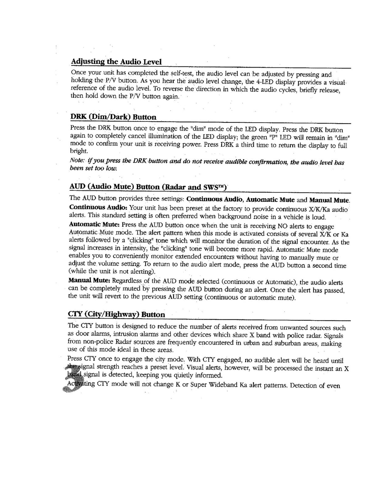 BELTRONICS Express 906 Radar Detector Owners Manual - WIRE BOUND - TOUGH COVERS