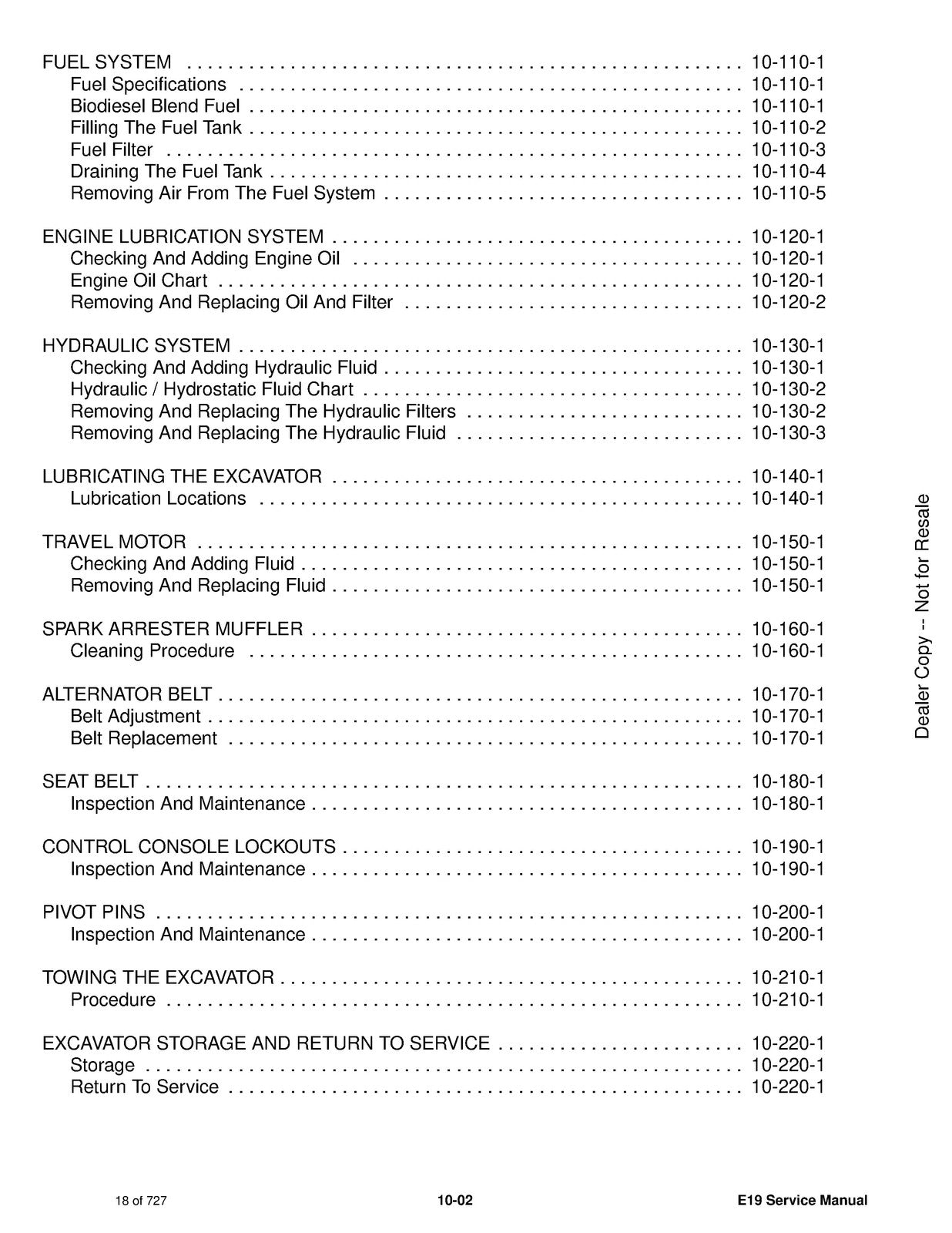 BOBCAT E19 Excavator Service Manual 2018 - BOUND - COVERS - XL FOLDOUT PAGES