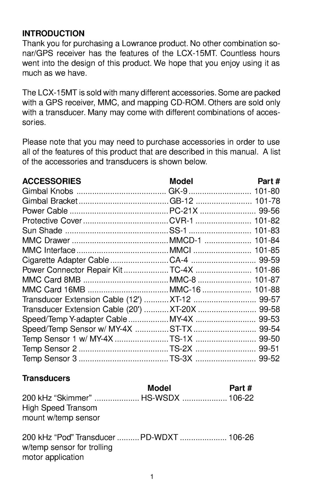 LOWRANCE electronic LCX-15MT User Manual - STEEL WIRE BOUND - PROTECTIVE COVERS