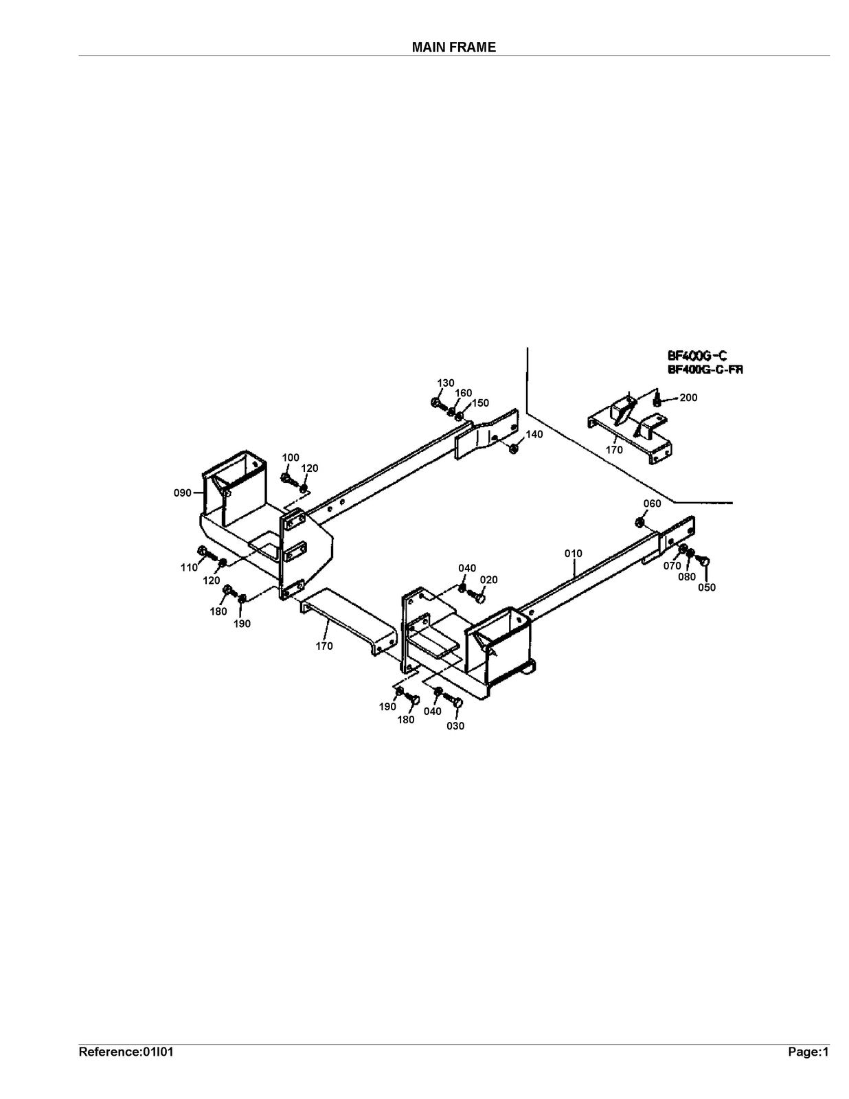 KUBOTA BF400G Loader Illustrated Parts List Manual - WIRE BOUND - TOUGH COVERS