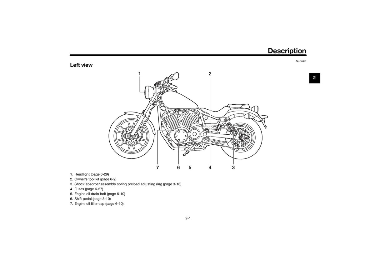 YAMAHA XVS950CU Motorcycle Owners Manual 2016 - STEEL WIRE BOUND - TOUGH COVERS