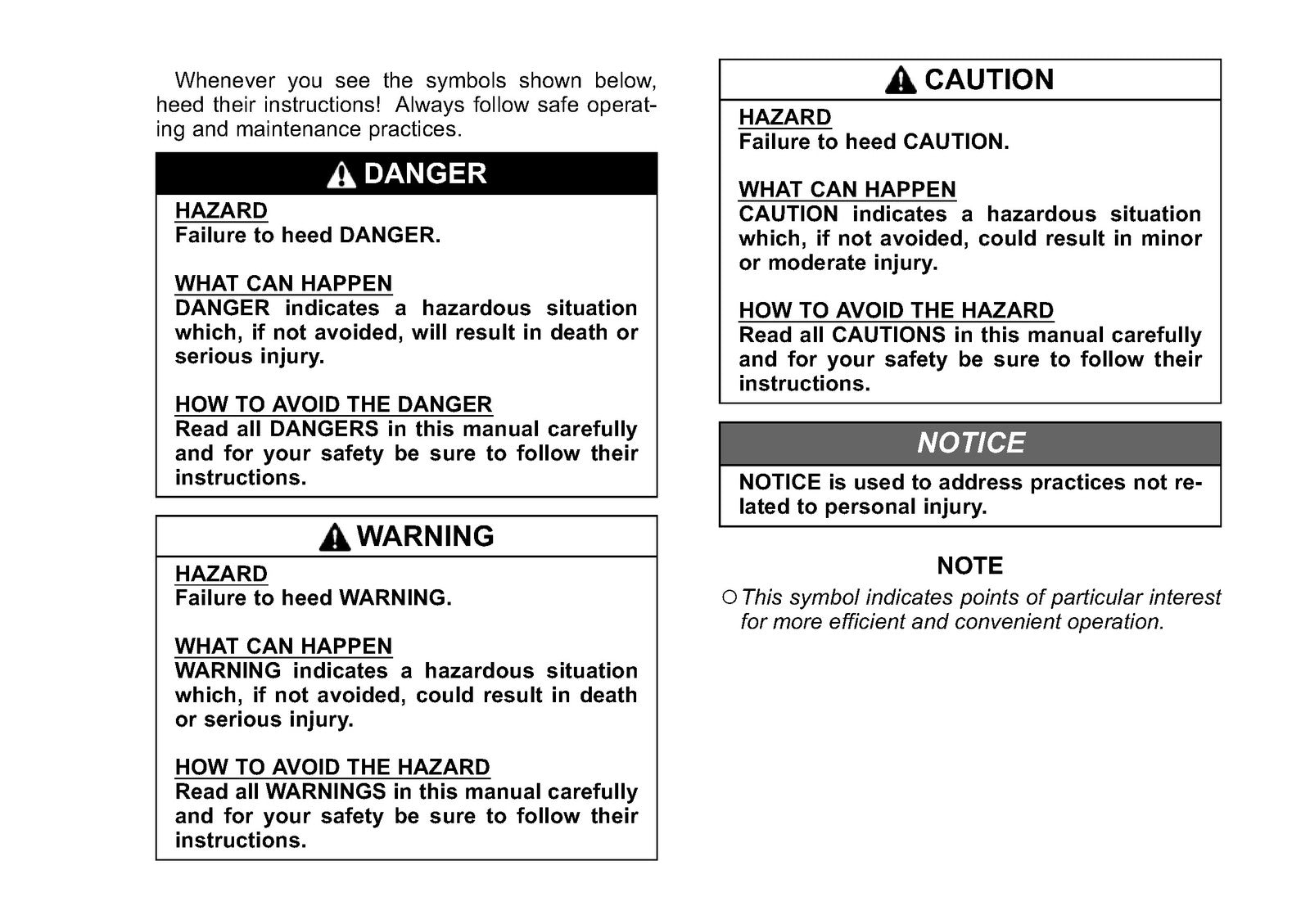KAWASAKI Bayou 250 ATV Owners Manual 2010 - STEEL WIRE BOUND - PROTECTIVE COVERS