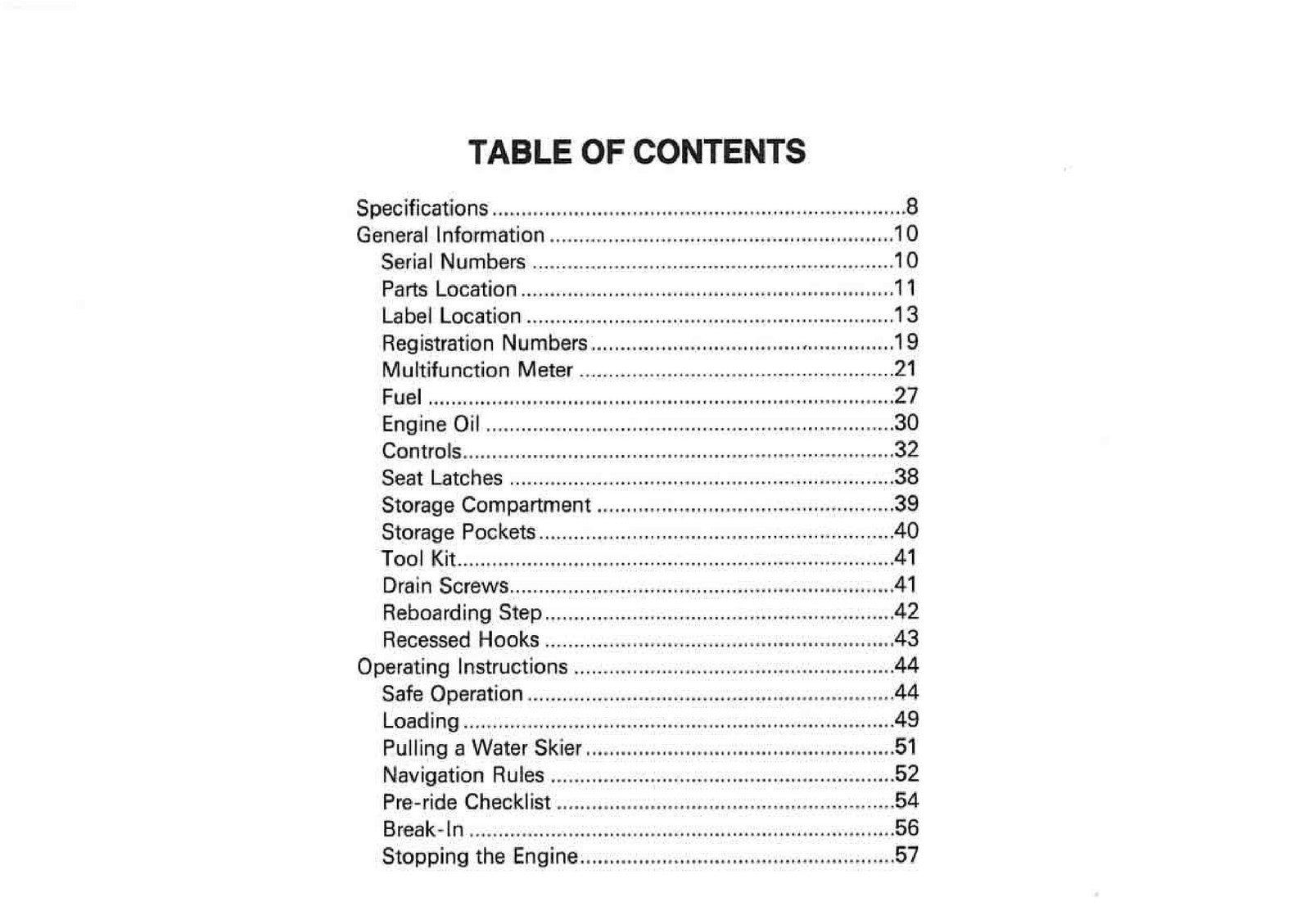 KAWASAKI Jet Ski 1100 STX Watercraft Owners Manual - WIRE BOUND - TOUGH COVERS