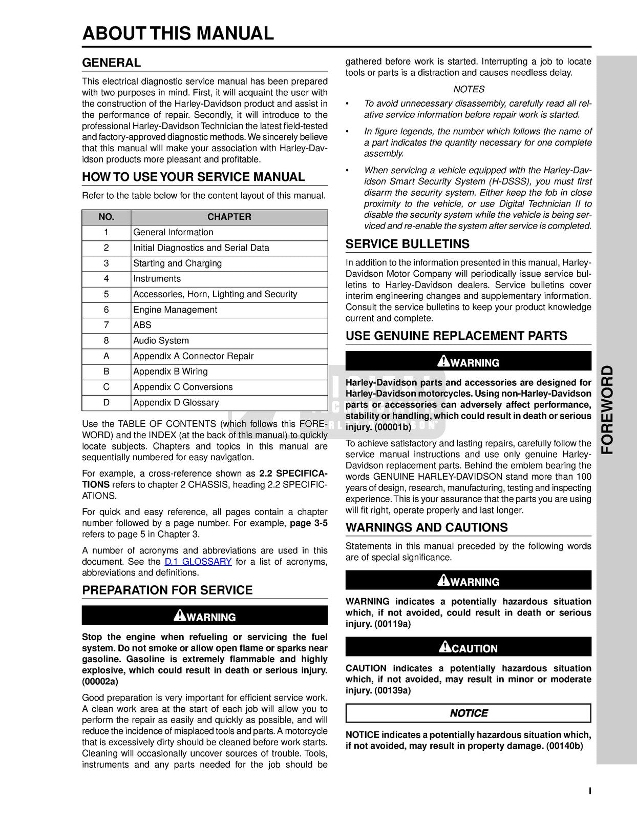 HARLEY-DAVIDSON Touring Models Electrical Diagnostic Manual 2011, FOLDOUTS