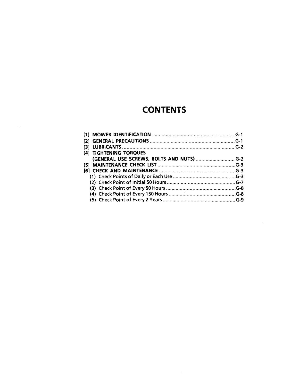 KUBOTA RC40-G17 RC44-G17 RC48-G20 RC54-G20 RC60-G20 Mower Service Manual - BOUND