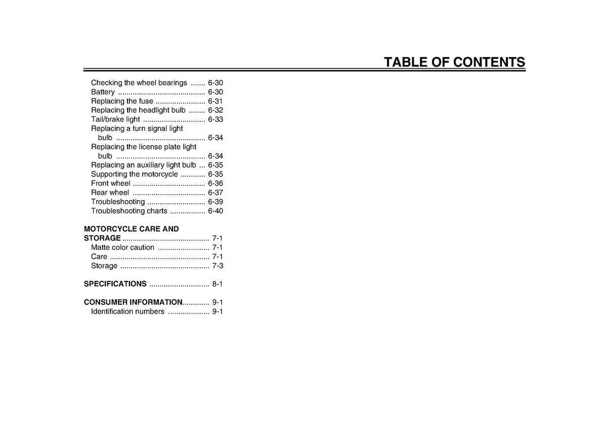 YAMAHA WR450F Owners Manual 2012 - STEEL WIRE BOUND - PROTECTIVE COVERS