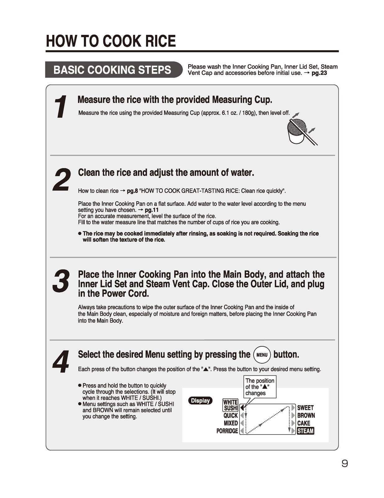 ZOJIRUSHI NS-TSC10 18 Micom Rice Cooker  Operating Instructions Manual - BOUND