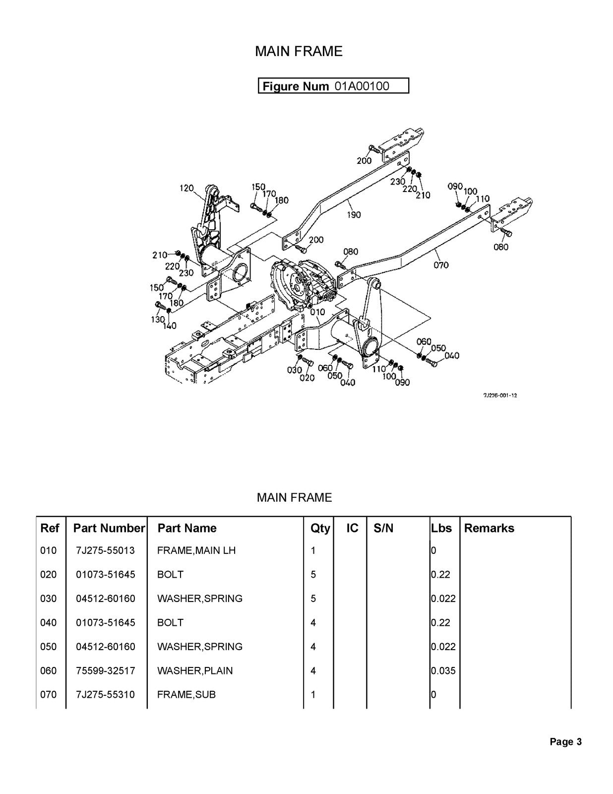 KUBOTA LA844 Loader For MX5100 MX4700 Illustrated Parts List Manual - WIRE BOUND