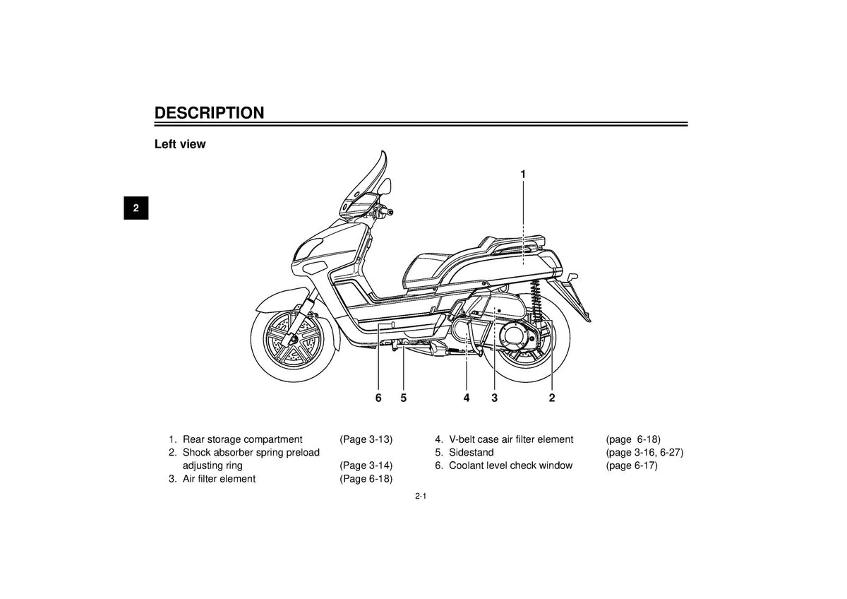 YAMAHA VP300 Scooter Owners Manual 2004 - STEEL WIRE BOUND - PROTECTIVE COVERS
