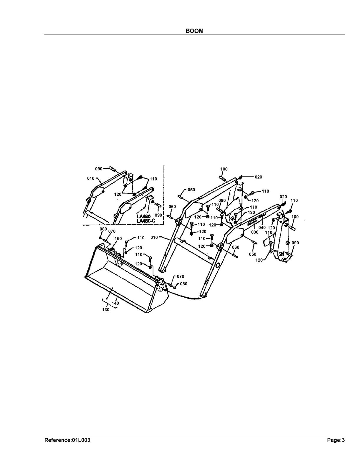 KUBOTA LA480 Loader Illustrated Parts List Manual - WIRE BOUND - TOUGH COVERS