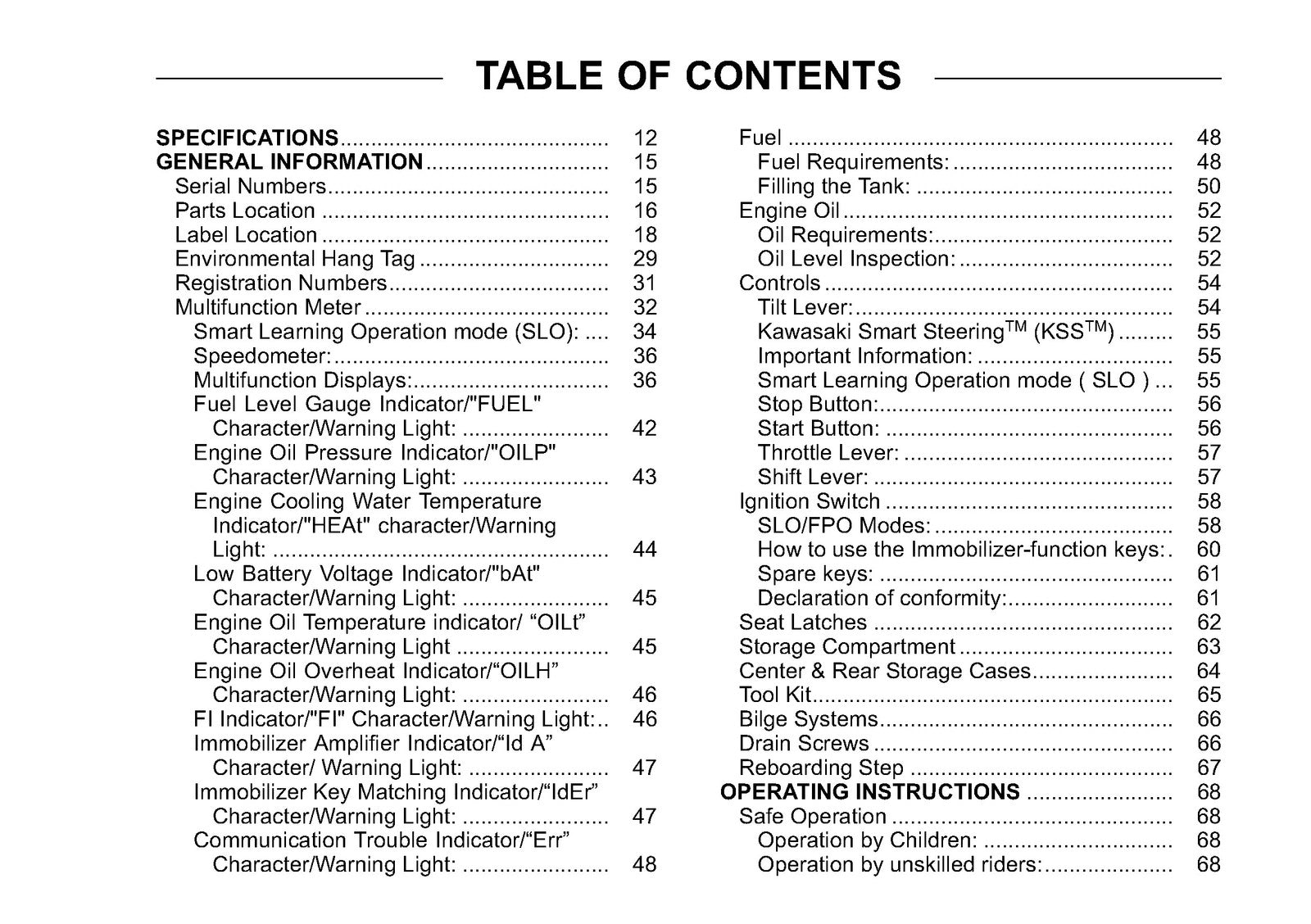 KAWASAKI Jet Ski Ultra LX Owners Manual 2010 - STEEL WIRE BOUND - TOUGH COVERS