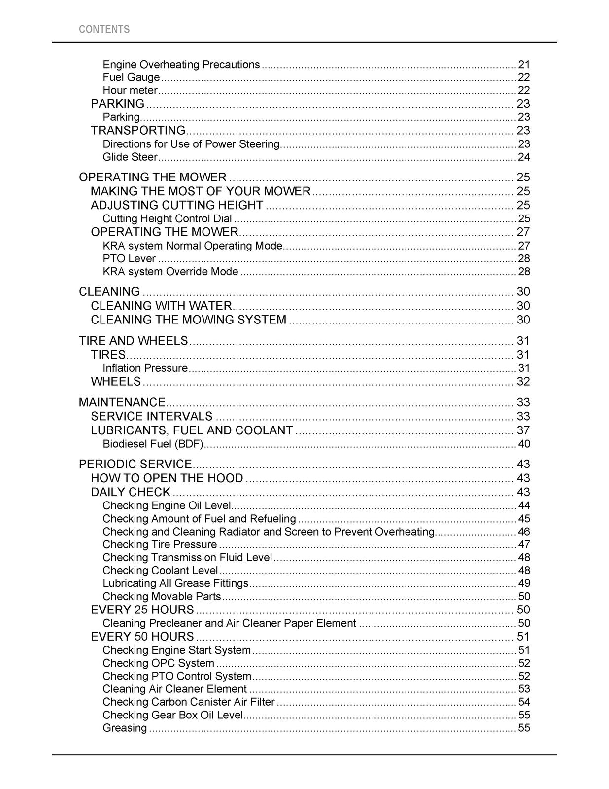 KUBOTA GR2020G GR2120 GR2120AU Operators Manual 2017 - BOUND - COVERS - FOLDOUTS