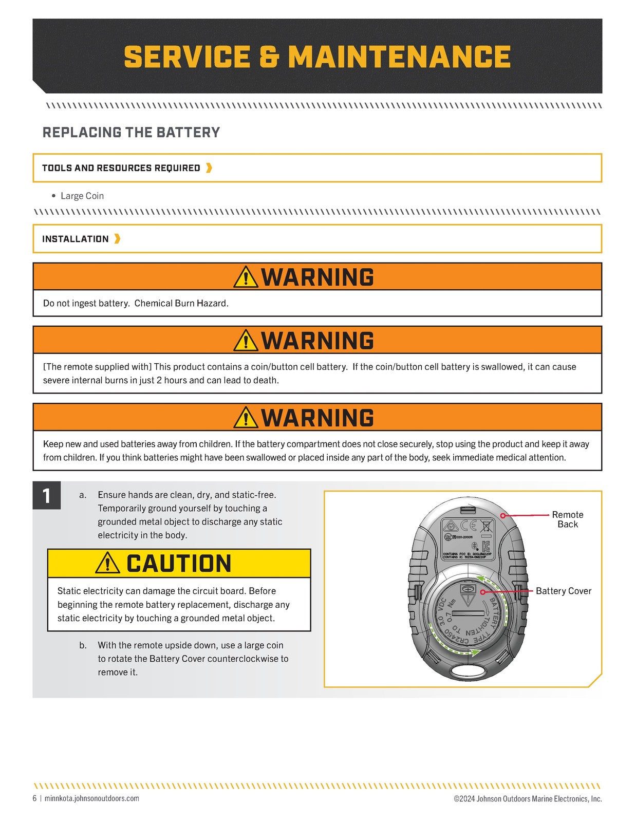 MINN KOTA GPS Micro Remote Manual - STEEL WIRE BOUND - PROTECTIVE COVERS