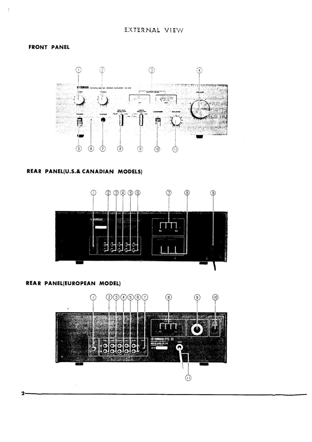 YAMAHA CA-410 V1 Service Manual - BOUND - COVERS - XL FOLDOUT PAGES