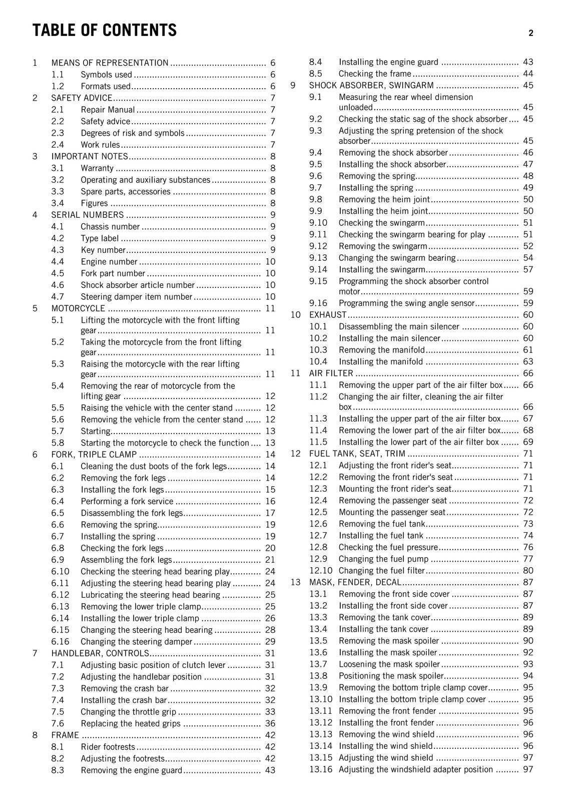 KTM 1290 Super Adventure Service Repair Manual 2016 - WIRE BOUND - TOUGH COVERS