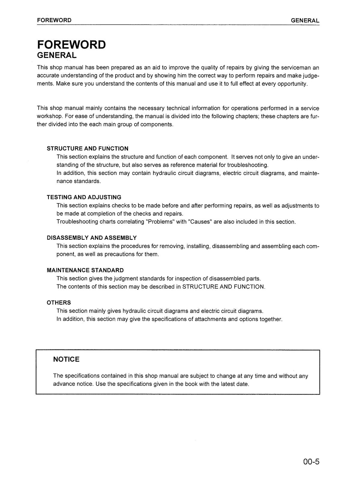 KOMATSU PC27MR-2 PC30MR-2 PC35MR-2 PC40MR-2 PC50MR-2 Workshop Manual, BOUND