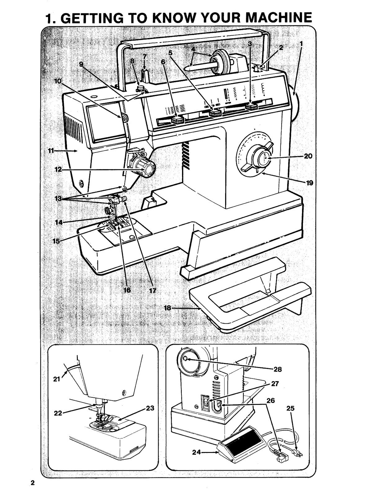 SINGER 6202 6212 Instruction Manual - STEEL WIRE BOUND - PROTECTIVE COVERS