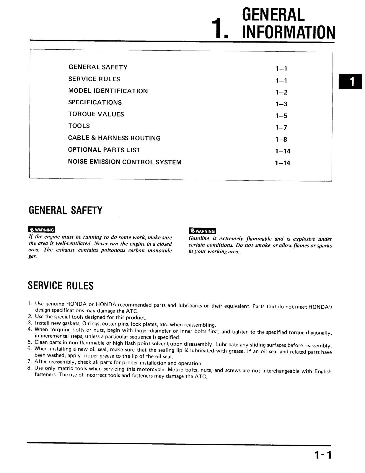 HONDA ATC250R ATV Service Manual 1985-1986 - STEEL WIRE BOUND - TOUGH COVERS