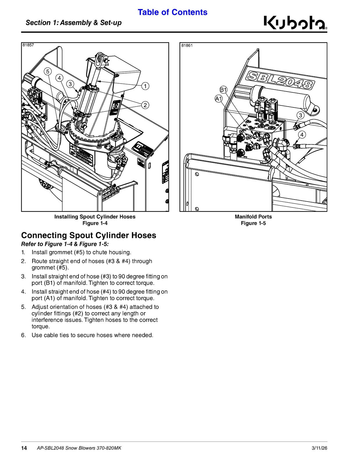 LAND PRIDE SBL20 Series Snow Blowers Operators Manual - WIRE BOUND - COVERS