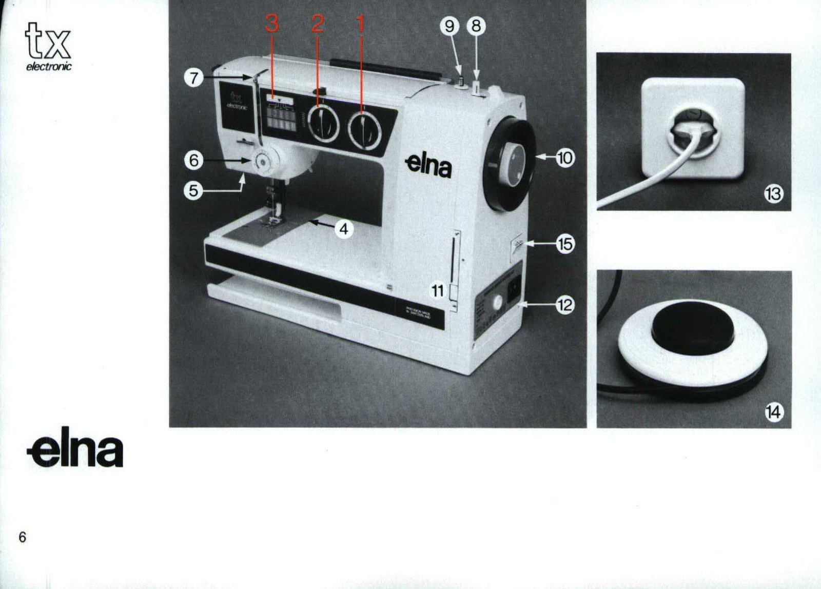 ELNA TX Electronic Sewing Machine Instruction Manual - WIRE BOUND - TOUGH COVERS
