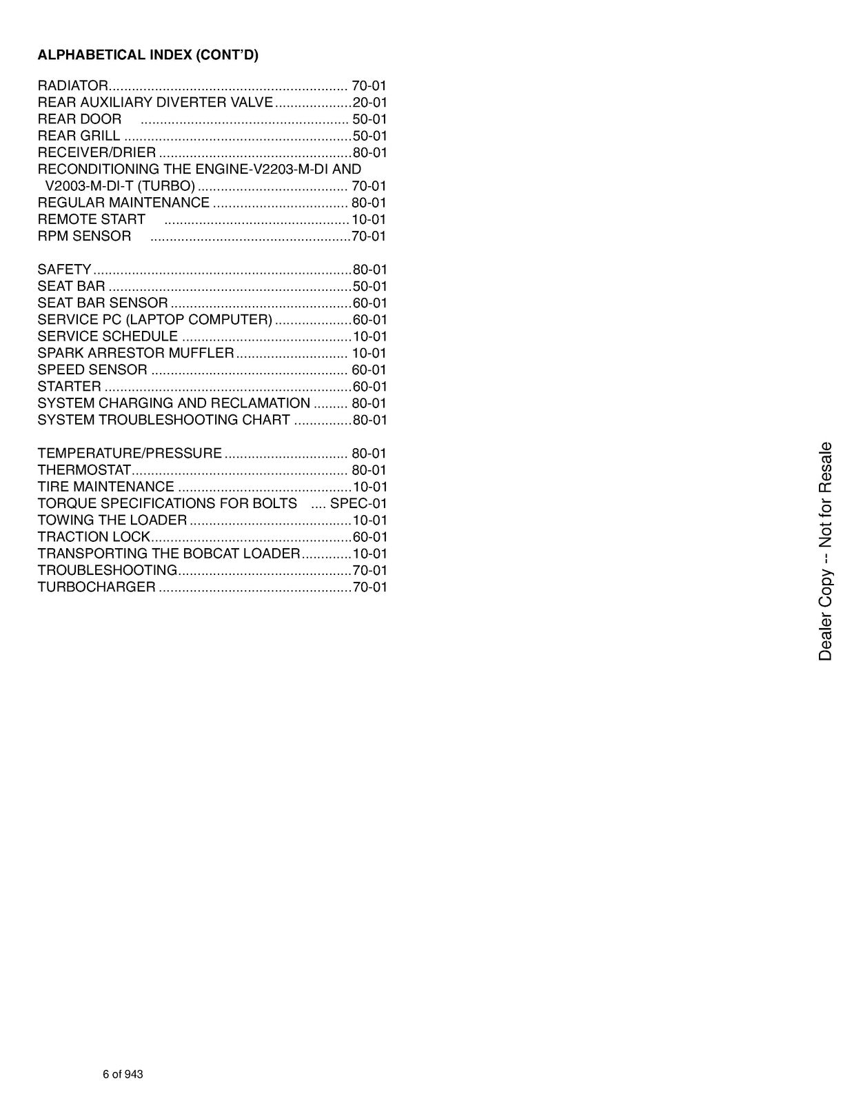 BOBCAT S175 S185 Turbo Service Manual 2009 SN 525011001 Up, FOLDOUTS