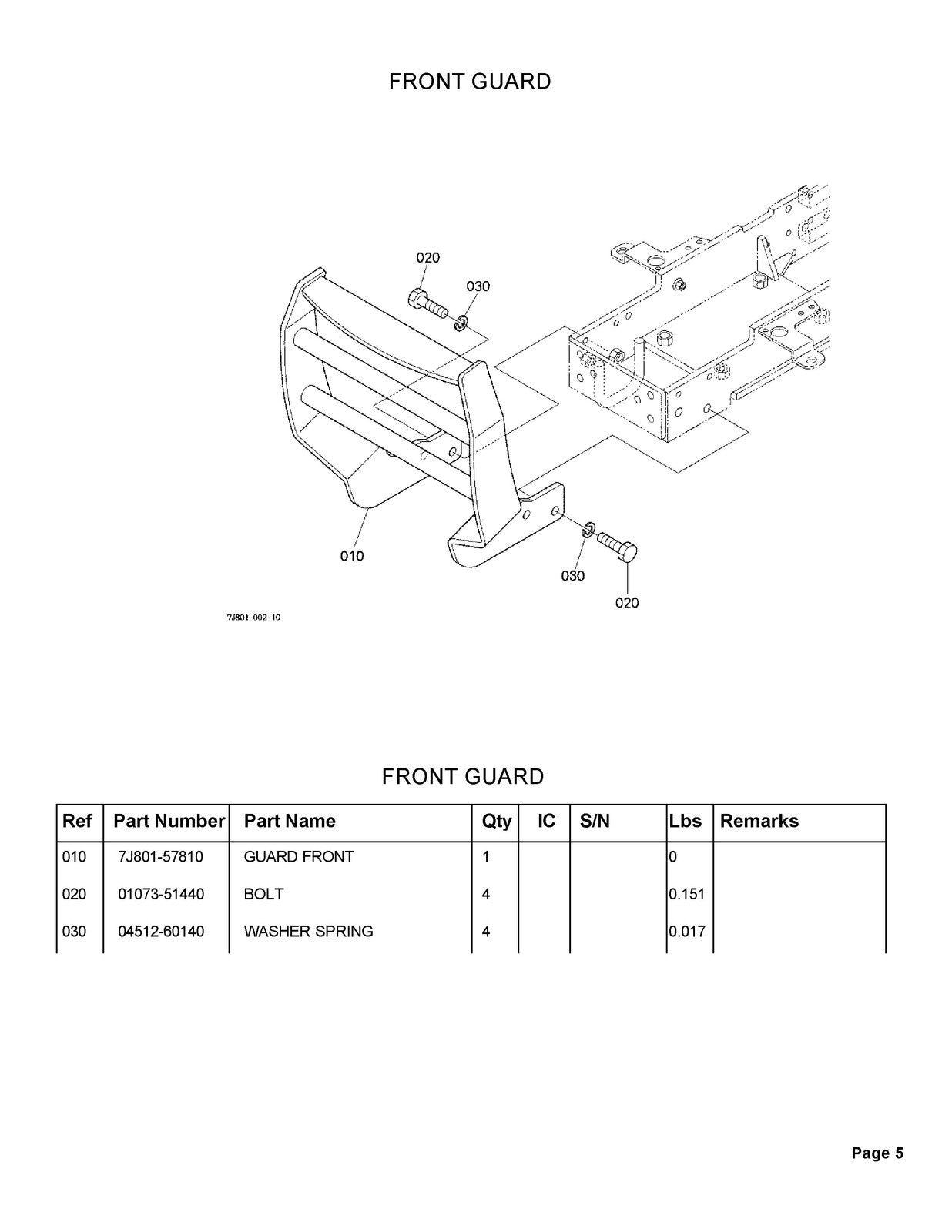 KUBOTA B26 TL500 Loader Illustrated Parts List Manual - WIRE BOUND - COVERS