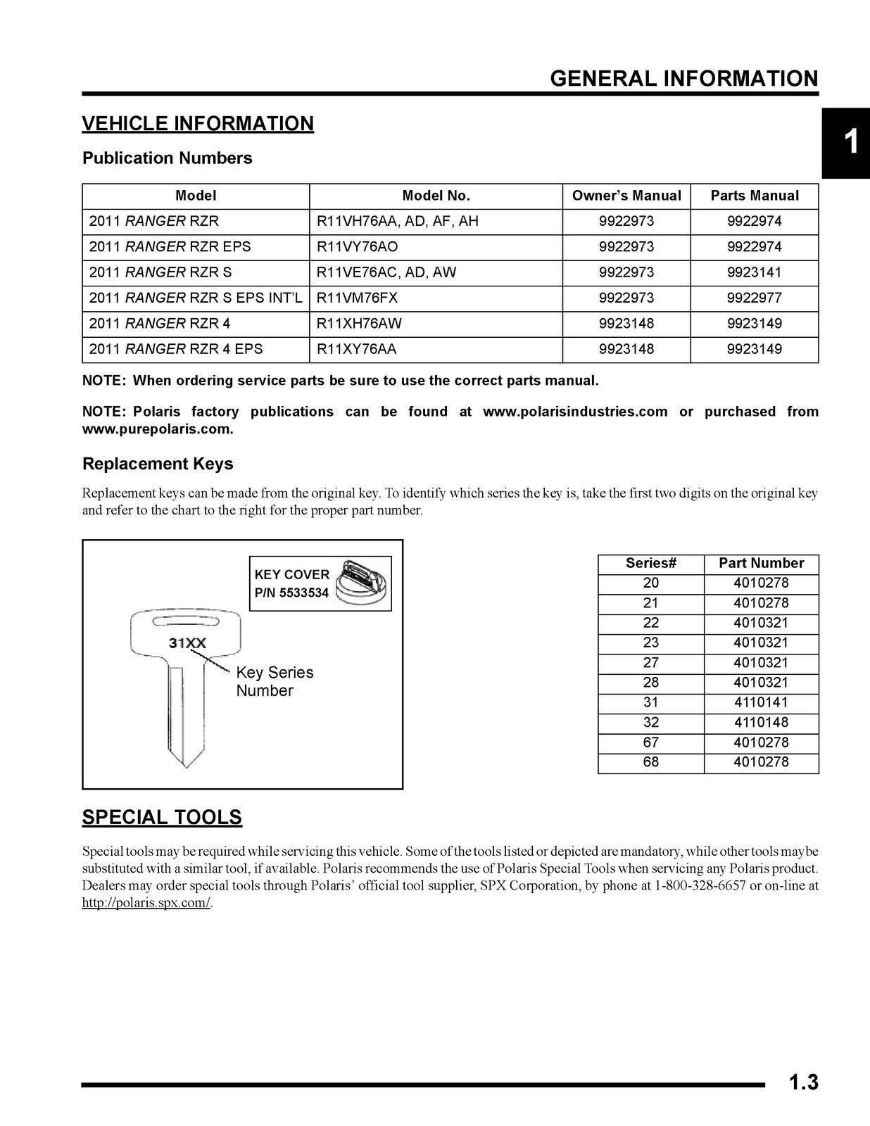 POLARIS Ranger RZR 800 UTV Service Manual 2011-2012 - WIRE BOUND - TOUGH COVERS