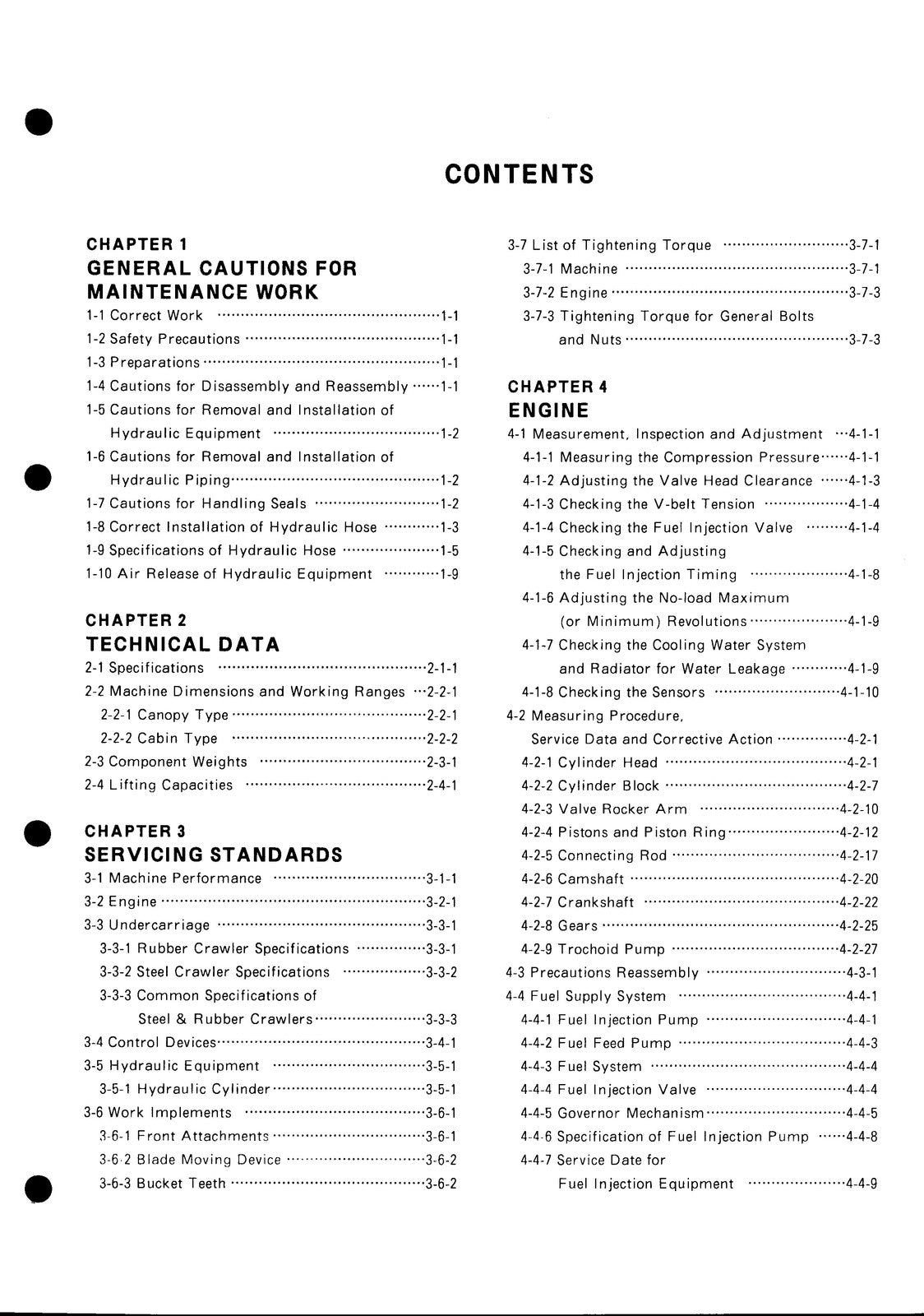 YANMAR B37V Excavator Service Manual - BOUND - COVERS - XL FOLDOUT PAGES