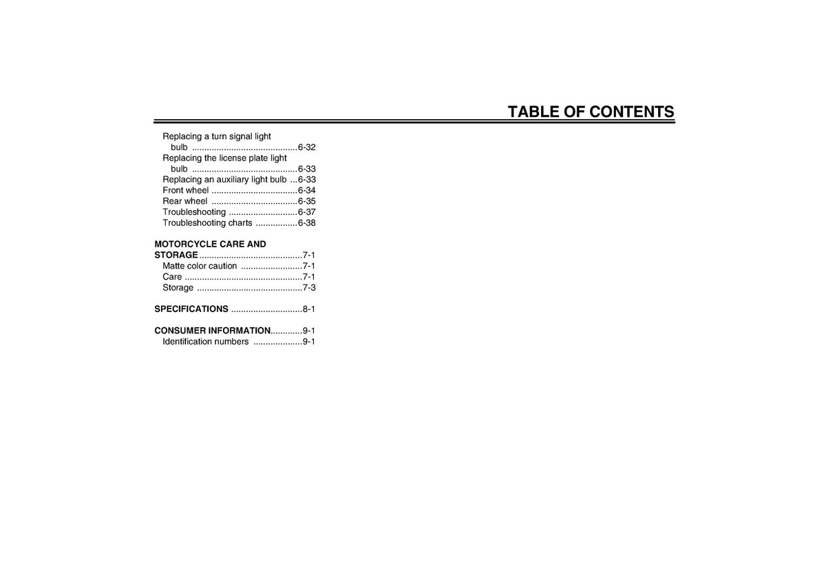 YAMAHA FZ1-S Owners Manual 2006 EB - STEEL WIRE BOUND - PROTECTIVE COVERS