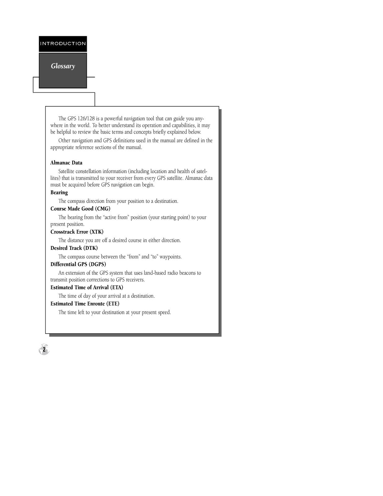 GARMIN GPS 126 128 Marine Navigator Owners Manual And Reference 1998 - BOUND