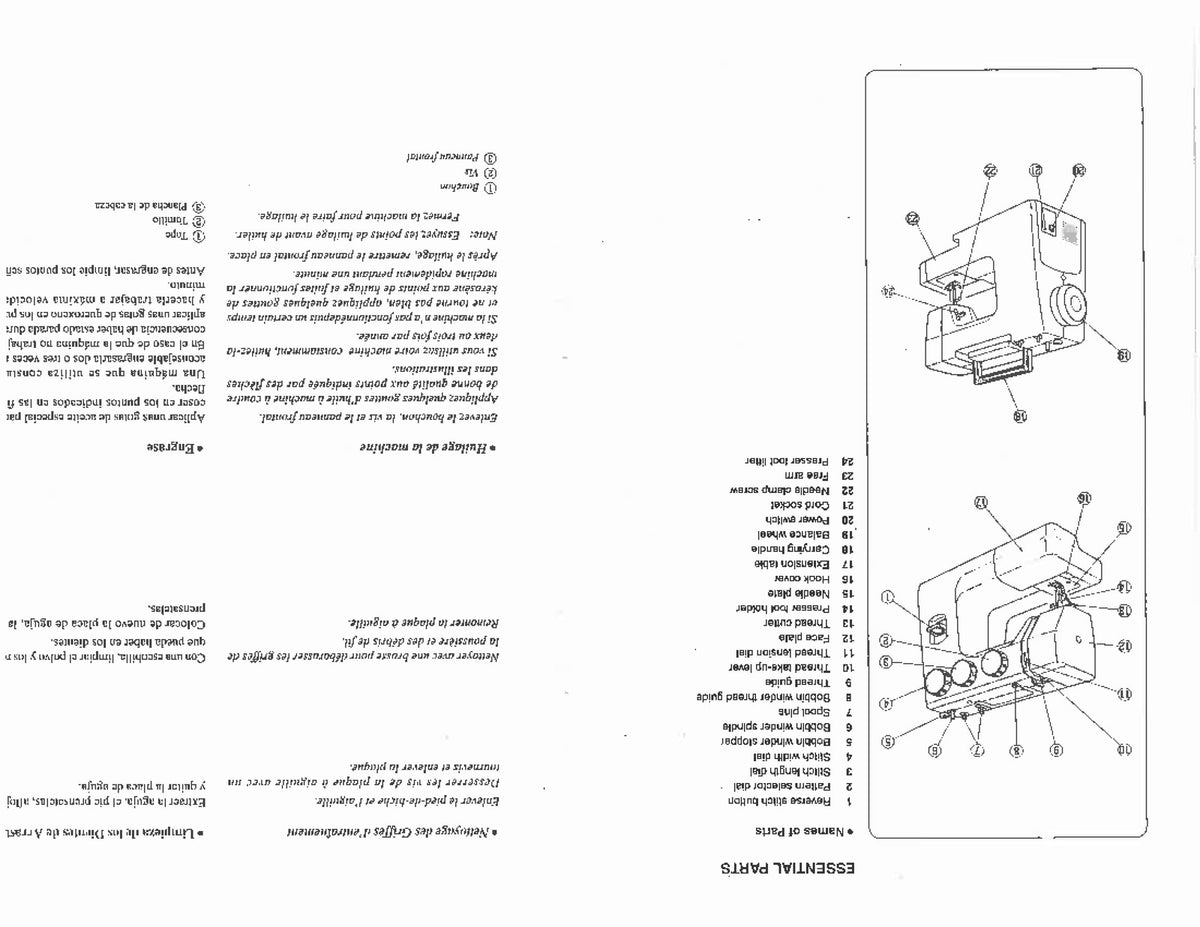 ALFA JF 1018 JF 1022 Sewing Machine Instruction Book Manual - WIRE BOUND