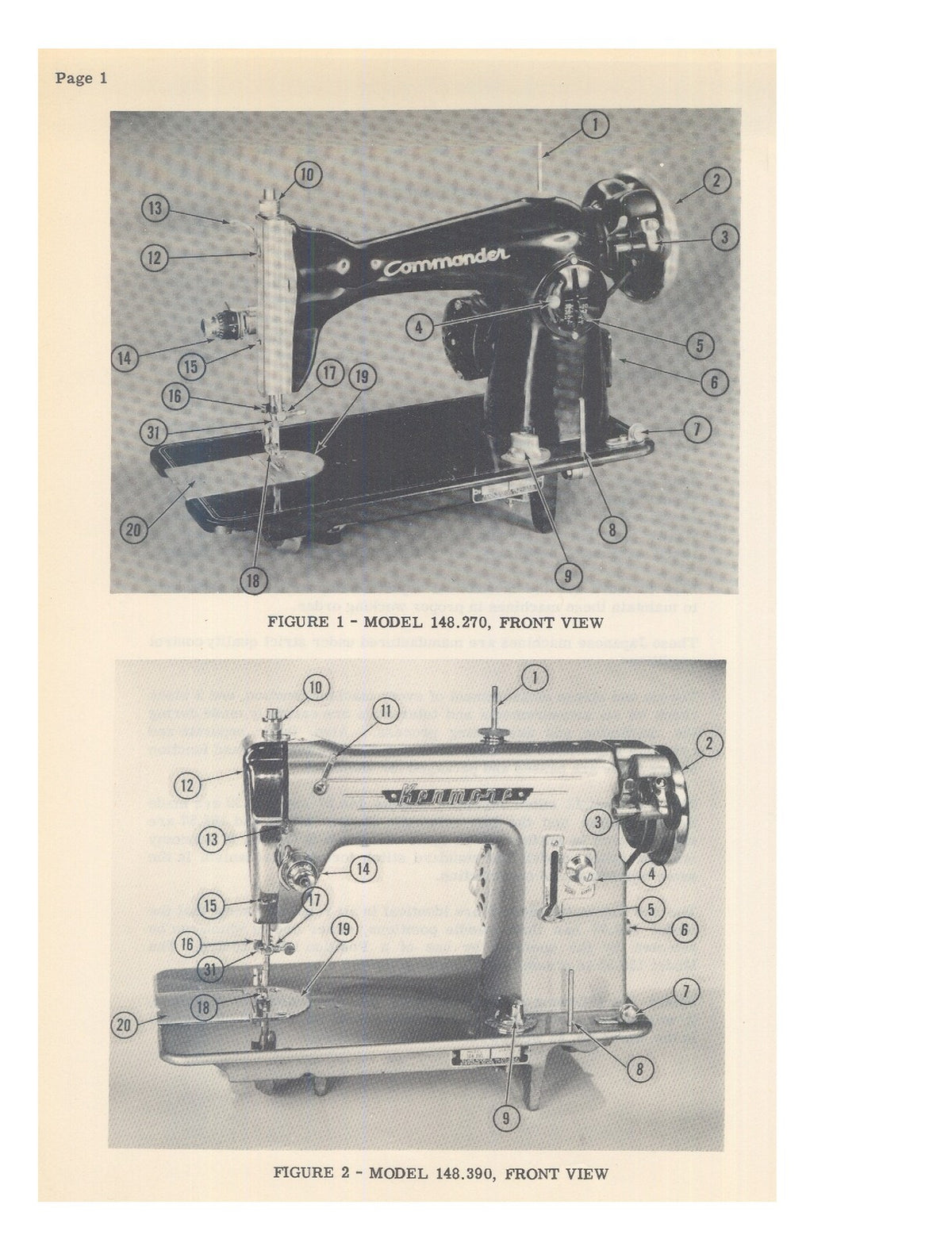 KENMORE  Commander 14827 14839 15835 15837 Sewing Service Manual 1957