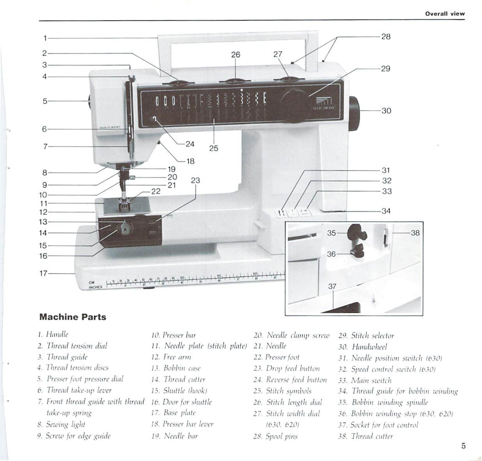 HUSQVARNA 630 620 610 Sewing Machine Operating Manual - WIRE BOUND - COVERS