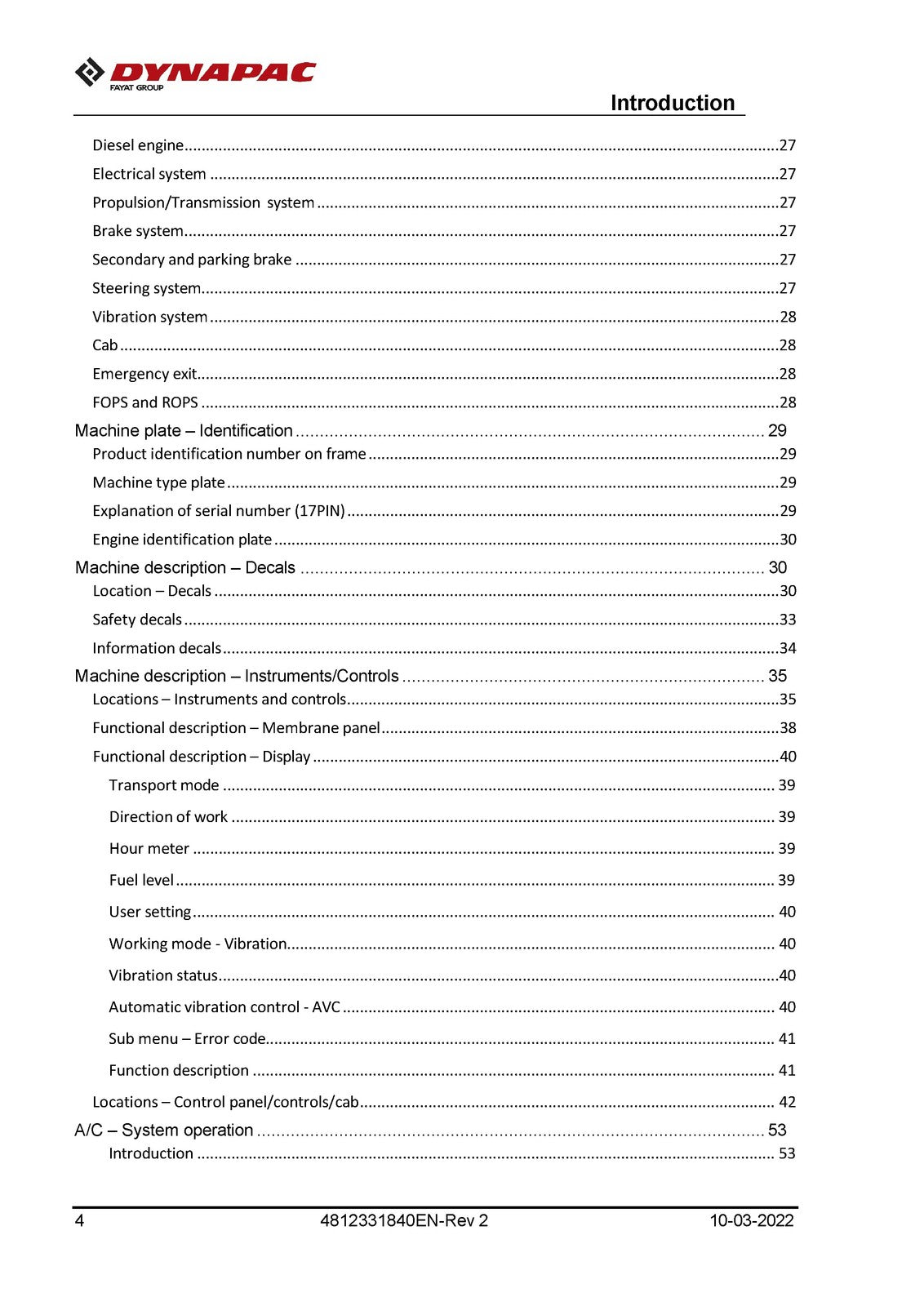 DYNAPAC CA25 CA30 CA35 Vibratory Roller Operating And Maintenance Manual - BOUND