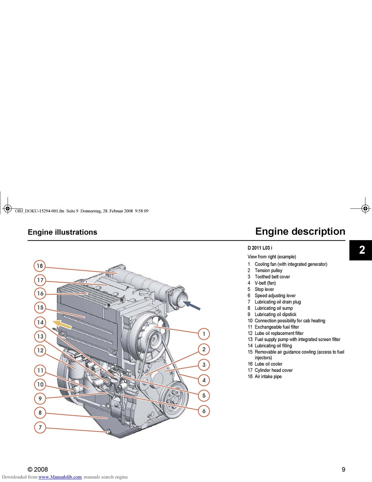 DEUTZ D TD TCD 2011 L01 L02 L03 L04 Engine Operation Manual 2011 - WIRE BOUND
