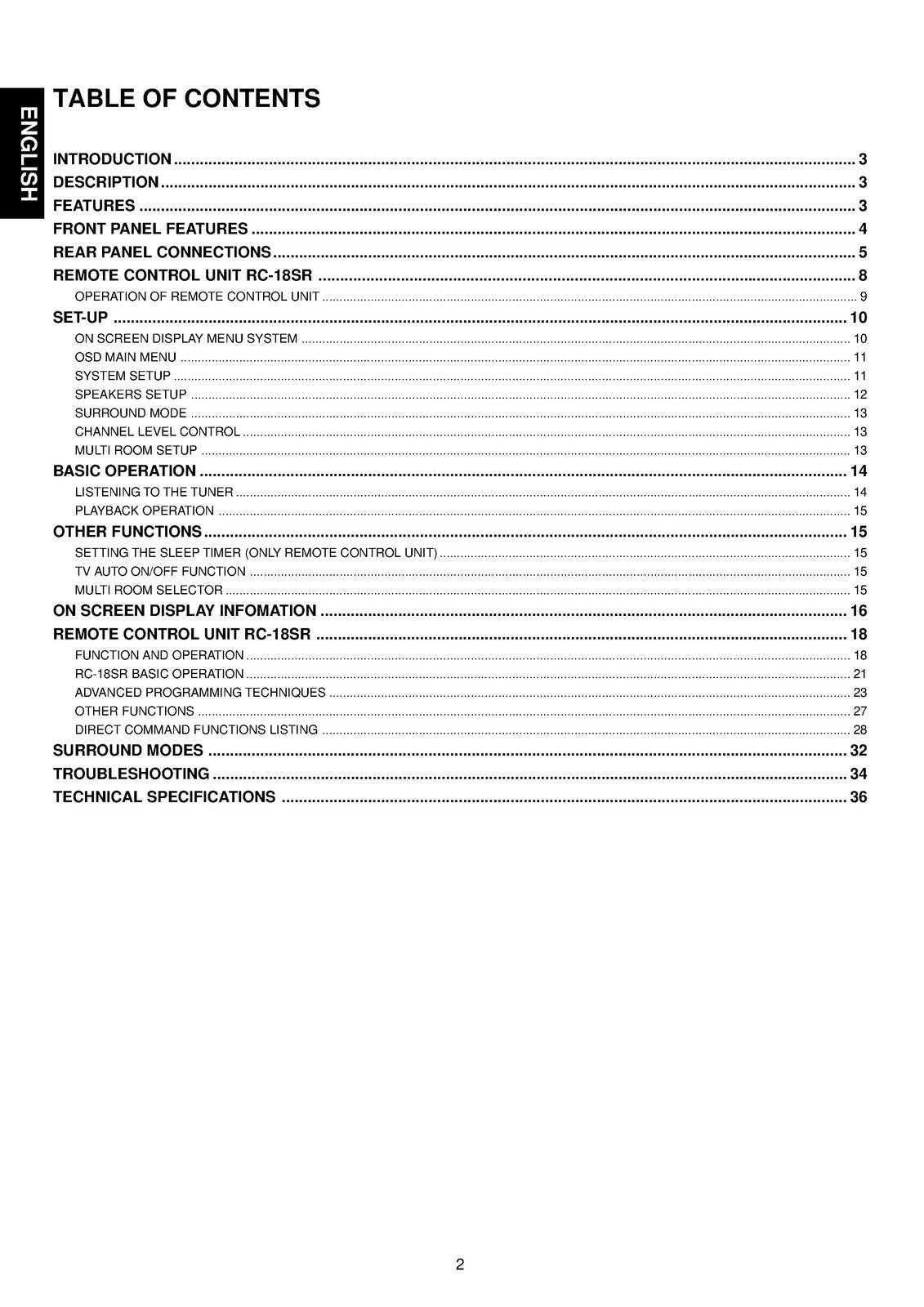 MARANTZ SR8000 AV Surround Receiver User Guide - STEEL WIRE BOUND - TOUGH COVERS