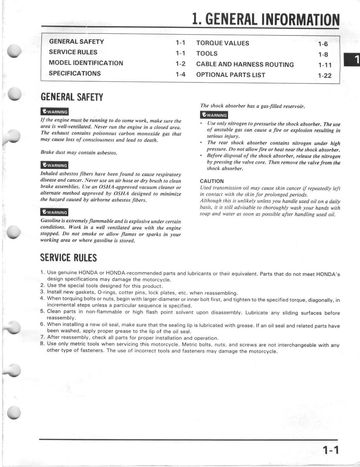 HONDA CR250R Motorcycle Service Manual 1986-1991 - WIRE BOUND - TOUGH COVERS