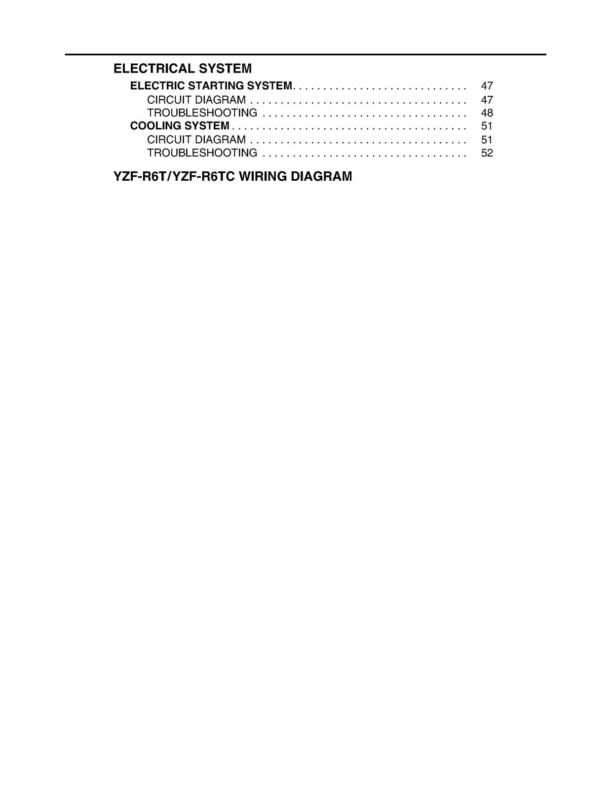 YAMAHA YZF-R6T YZF-R6TC Supplementary Service Manual 2005, FOLDOUTS