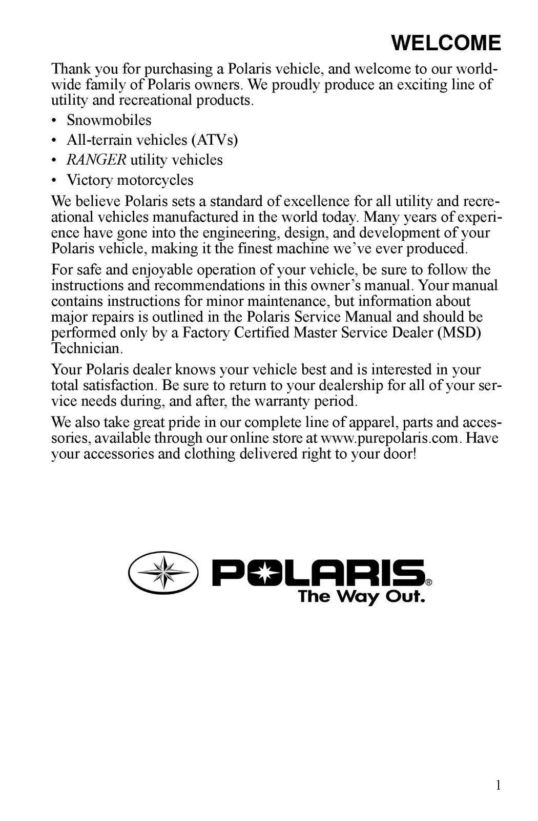 POLARIS RANGER 4X4 500 EFI Owners Manual 2008 - STEEL WIRE BOUND - TOUGH COVERS