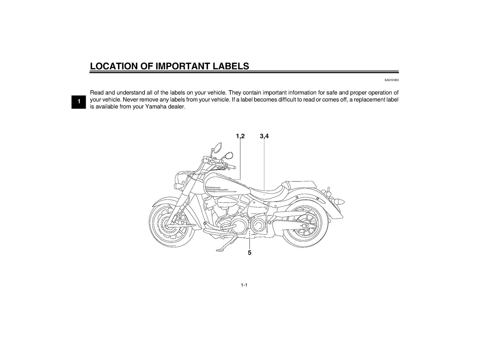 YAMAHA XV19SY XV19MY Roadliner Owners Manual 2008 - WIRE BOUND - TOUGH COVERS
